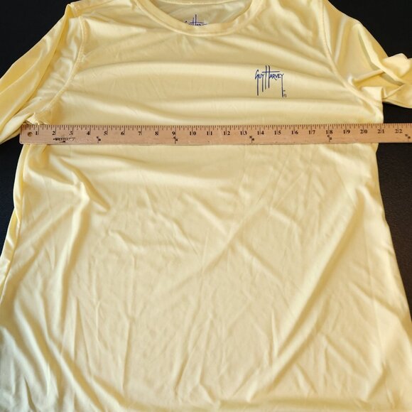 Guy Harvey‎ Shirt Performance Fishing Beach Sun UPF30 Yellow Womens XXL EUC - Picture 10 of 11